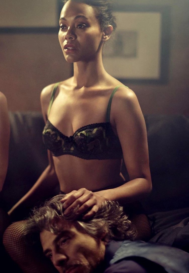 Zoe Saldana bed scene