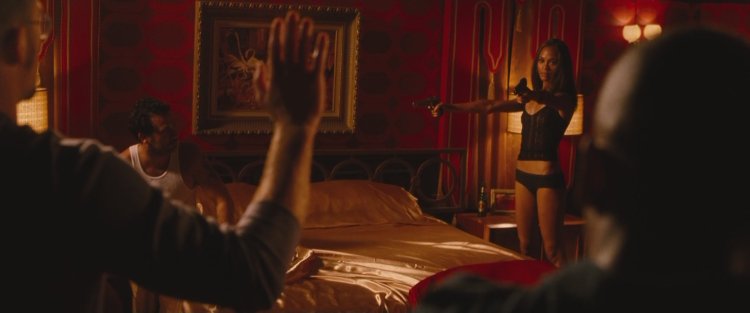 Zoe Saldana bed scene