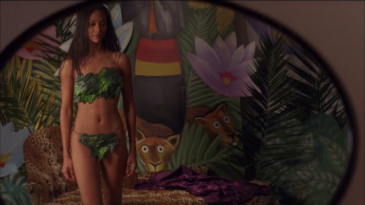 Zoe Saldana in Star Trek lingerie