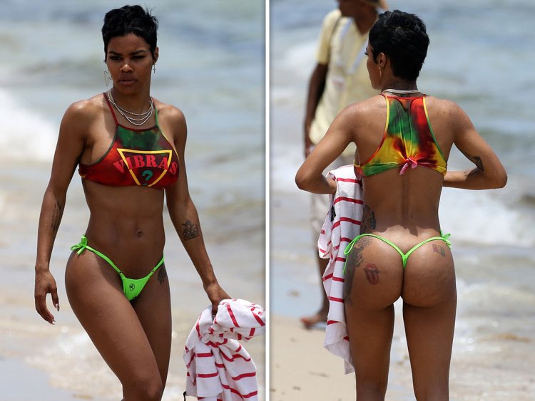 Teyana Taylor in a swimsuit