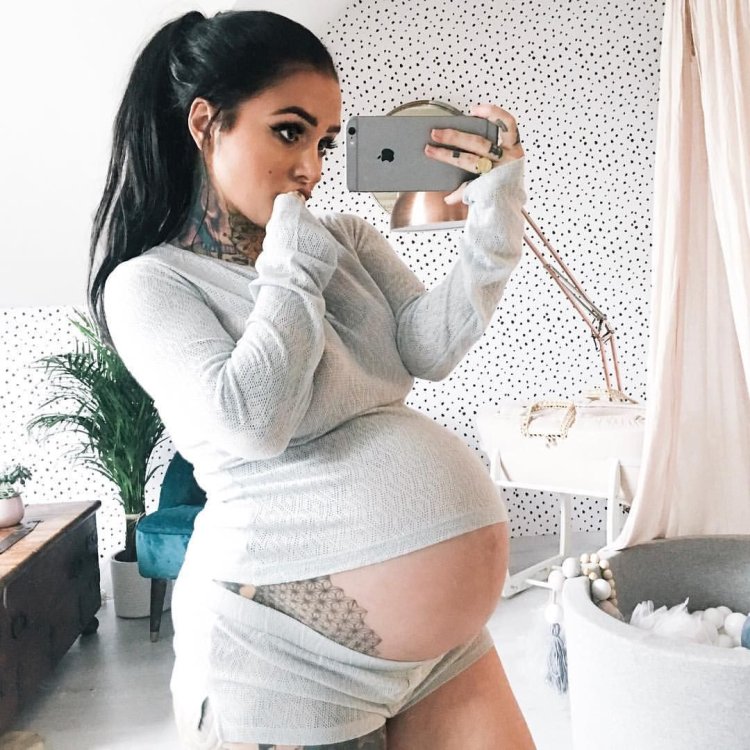 Big pregnant belly from instagram
