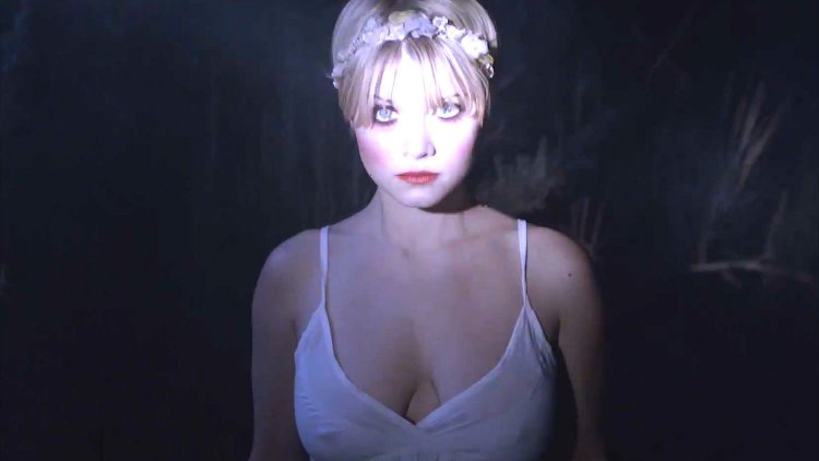 Sarah Jones in a swimsuit