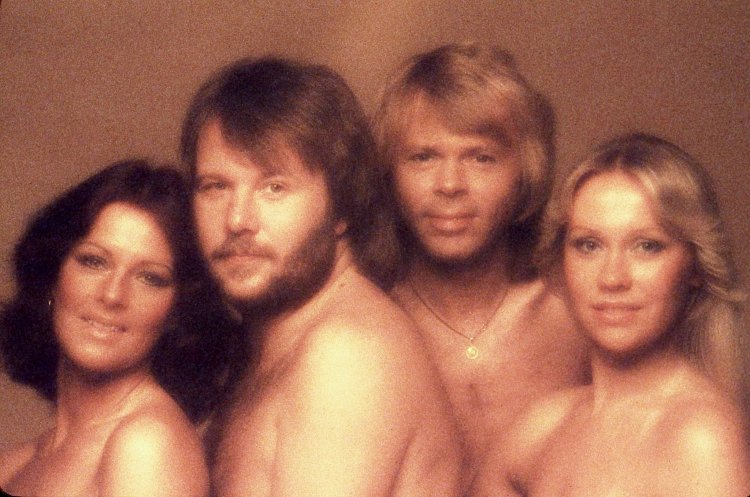 ABBA group in swimsuits