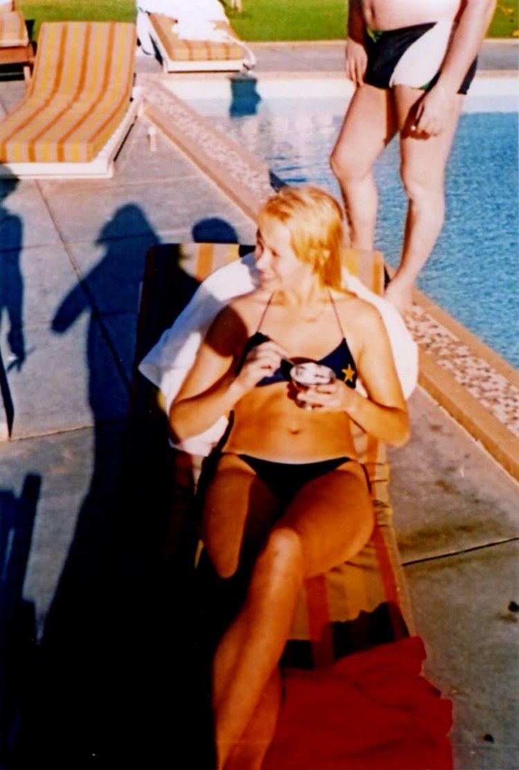 Agnetha Fältskog in a swimsuit