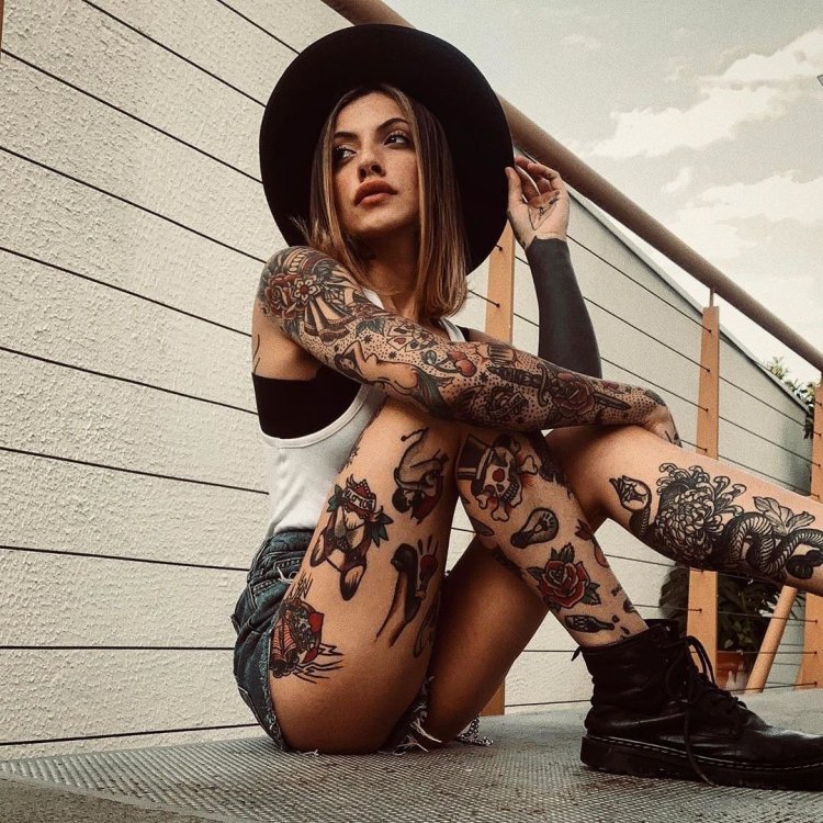 Mariana Shirinskaya tattoo model