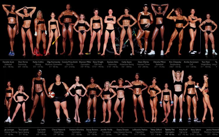 Body types in women fitness