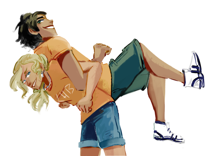 Luke Castellane and Annabeth Chase