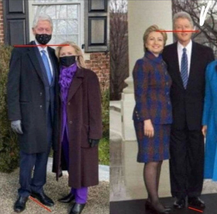 Bill Clinton and Hillary Clinton at Biden's inauguration