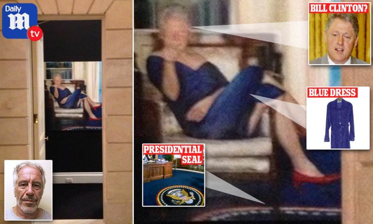 Bill Clinton in his youth in the Oval Office