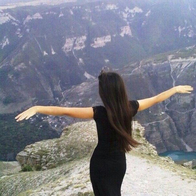 Dagestan girl from behind