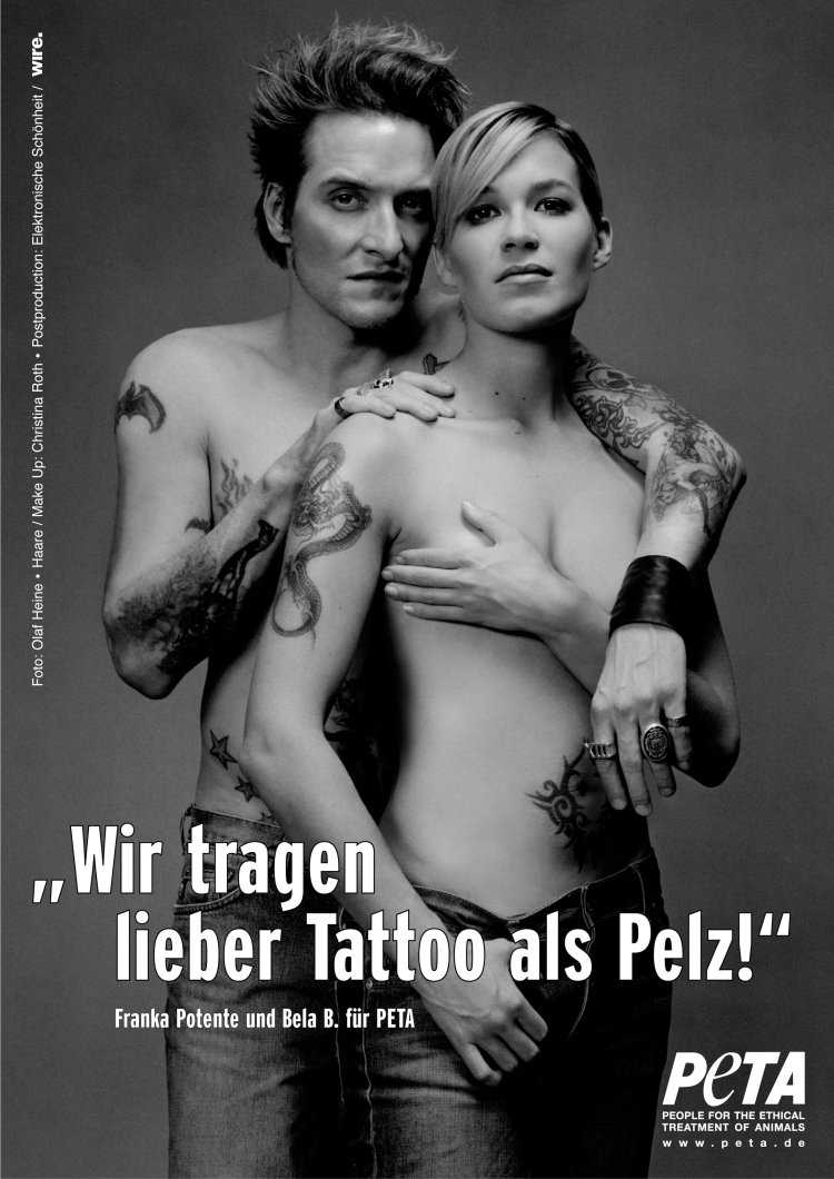 Franka Potente in a swimsuit