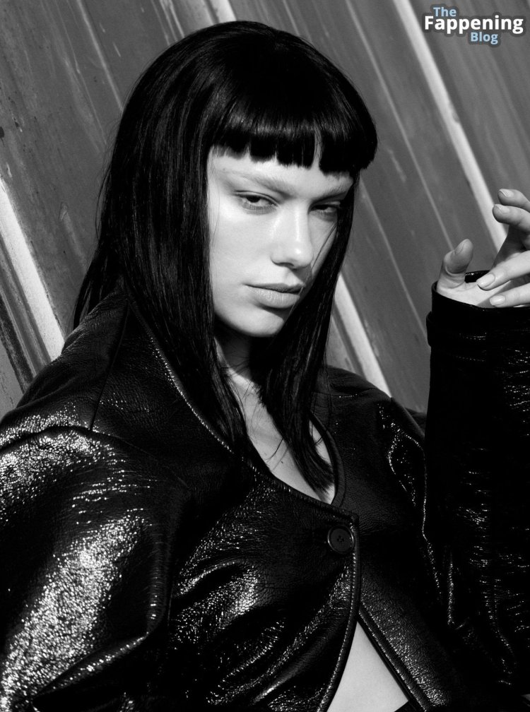 Francia James in a dress