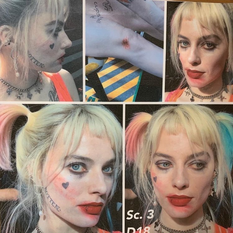 Harley quinn margot robbie makeup