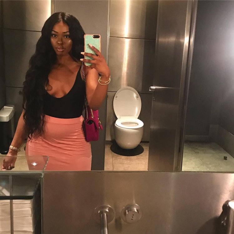 Selfie in the restroom of a restaurant