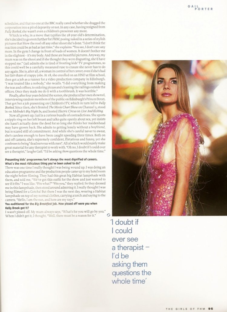 Gail Porter in his youth in the Lower