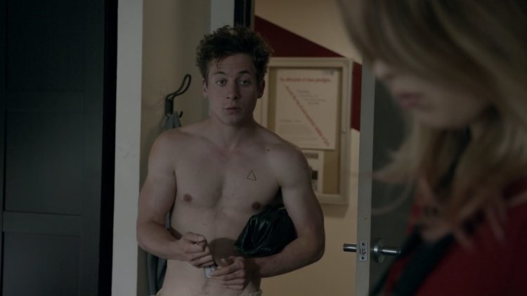 Philip Gallagher in a towel