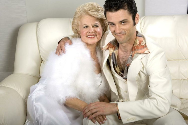 Old woman and young man