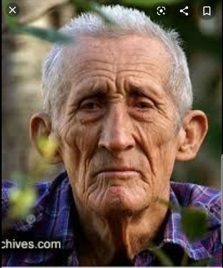 Forehead of an old man