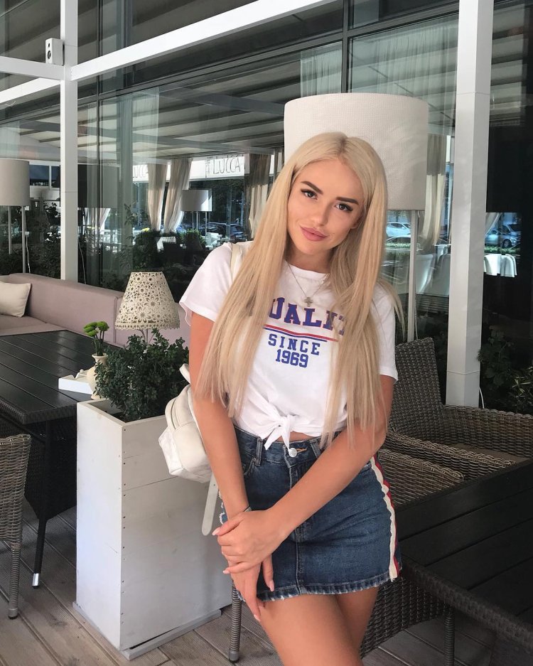 Young beautiful girls in swimsuit