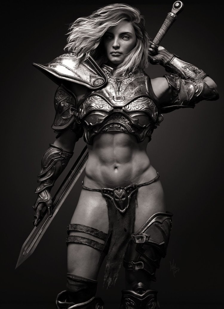 Warrior Valkyrie in armor