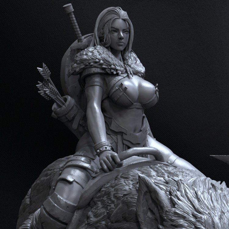 Figurine girl warrior