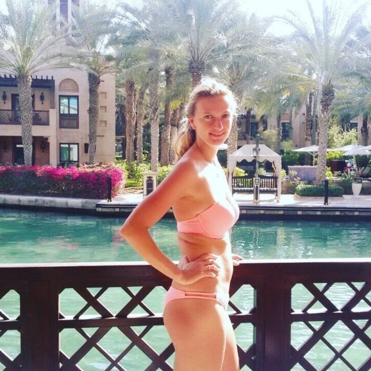Petra Kvitova in a swimsuit