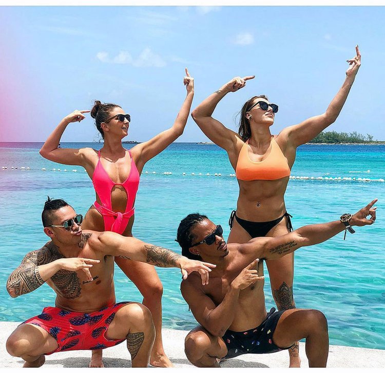 Rhea Ripley in a swimsuit