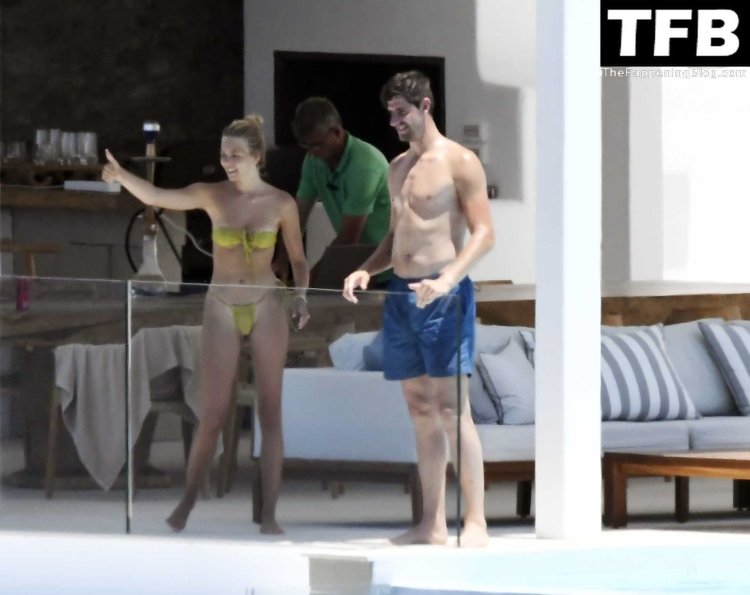 Michel Gerzig in a swimsuit