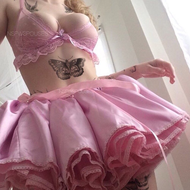 Crossdresser in a silk dress