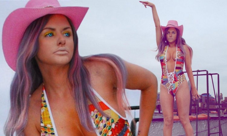 Beau Gadsdon in a swimsuit