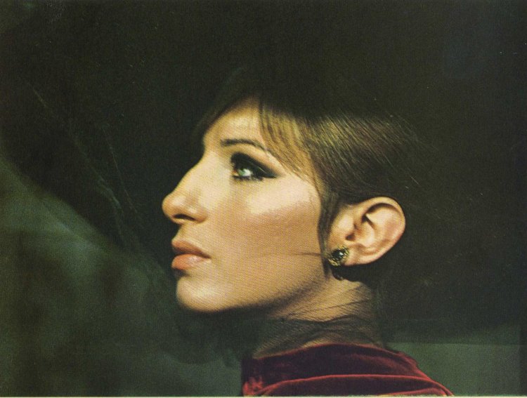 Barbara Streisand in profile