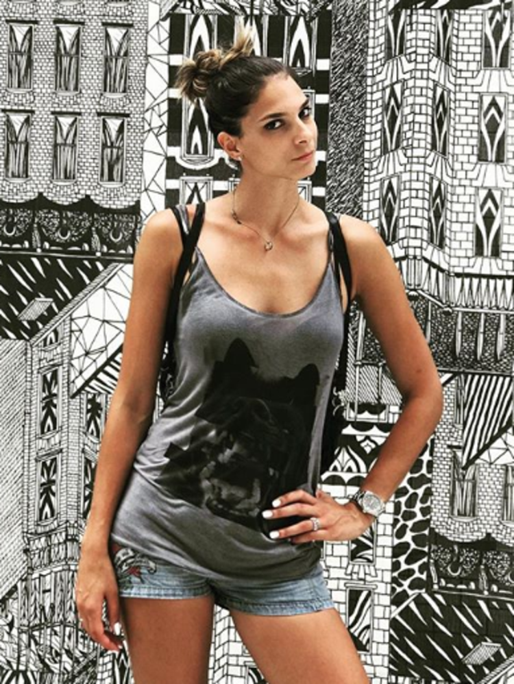 Jovana Brakocevic in a dress