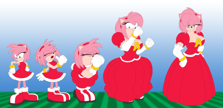 Transformation into Amy Rose
