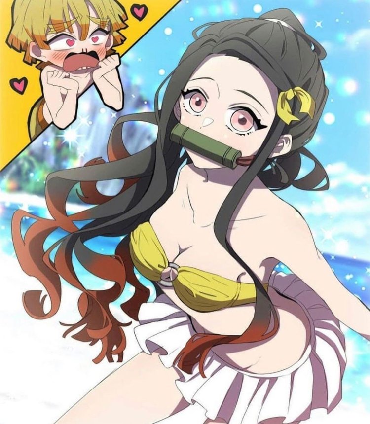 Nezuko Kamado in a swimsuit