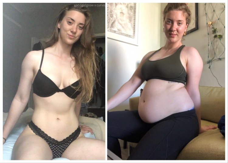Good girl grow belly