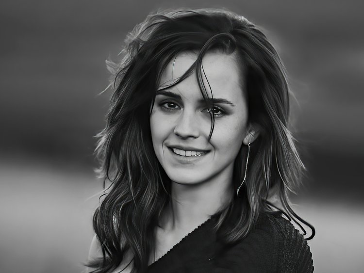 Emma Watson bw