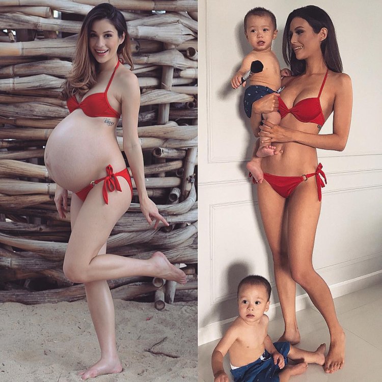 Skinny pregnant girls