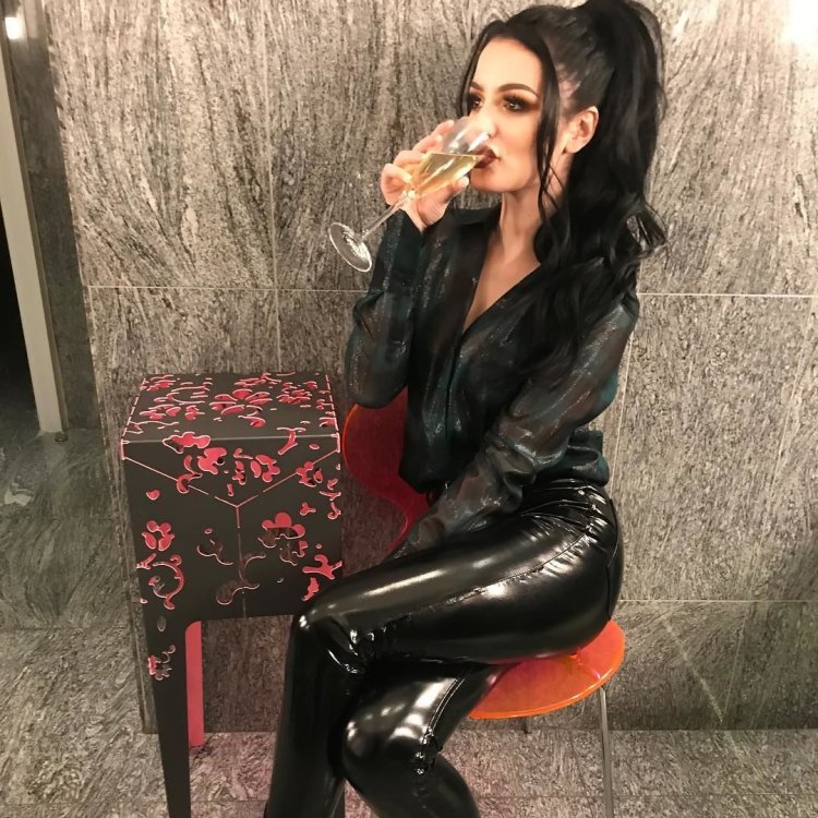 Paige (Sarah-Jade Bevis) sticking out her tongue