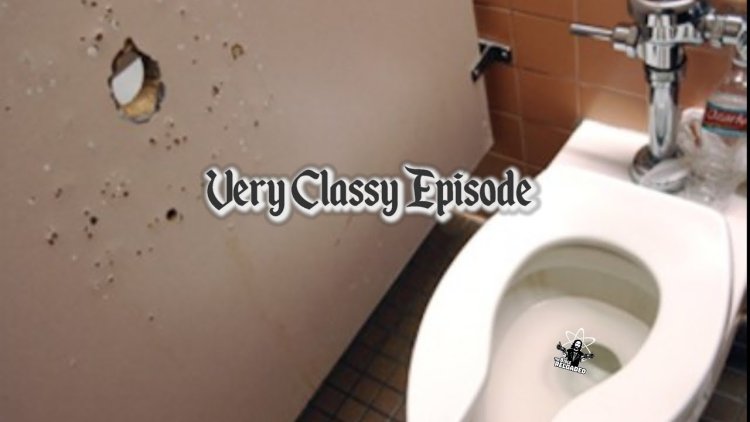 Glory Hole in a public restroom