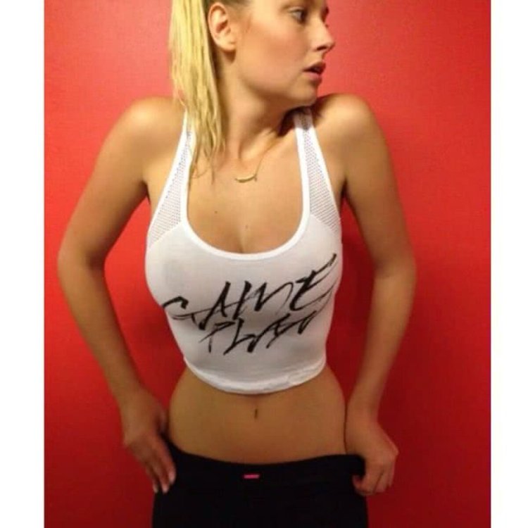 Genevieve Morton plunging neckline