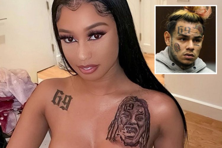 6ix9ine face tattoo
