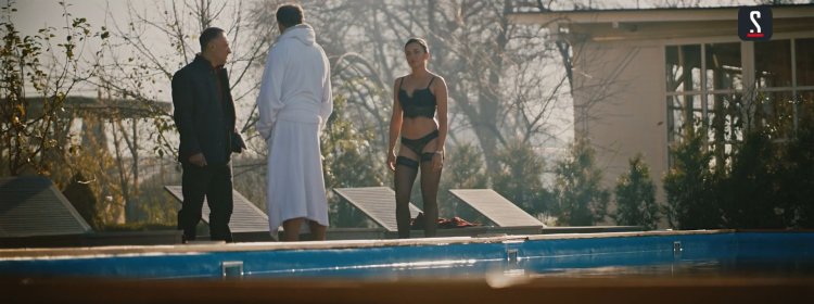 Ekaterina Malikova in Underwear in the TV series in a cage