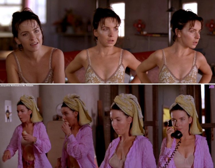 Jacqueline Mackenzie in her youth in a swimsuit