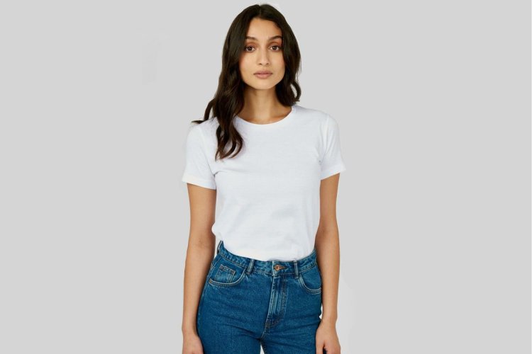 Girl in a white T-shirt