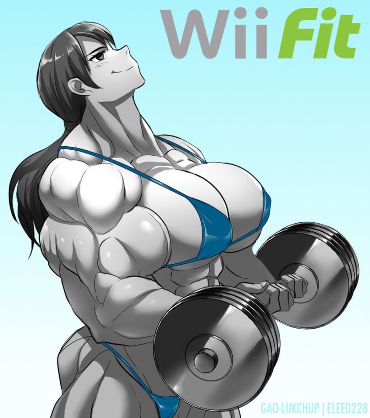 Wii Fit Trainer muscle art