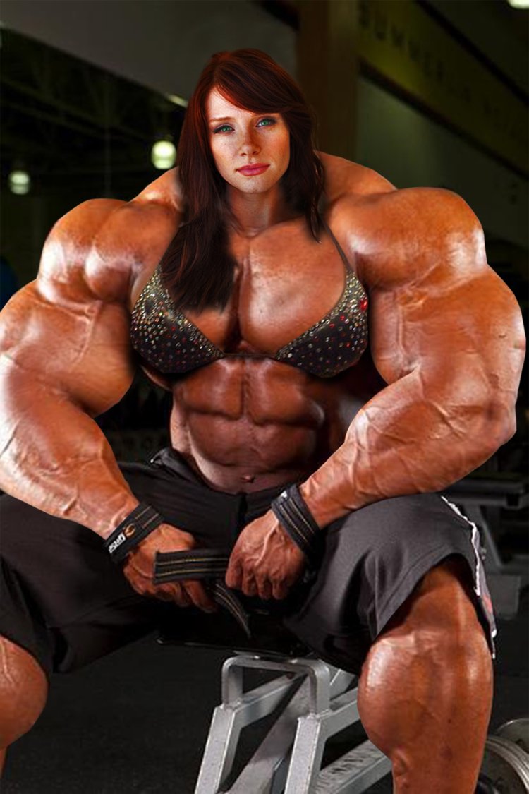 Girl with big muscles