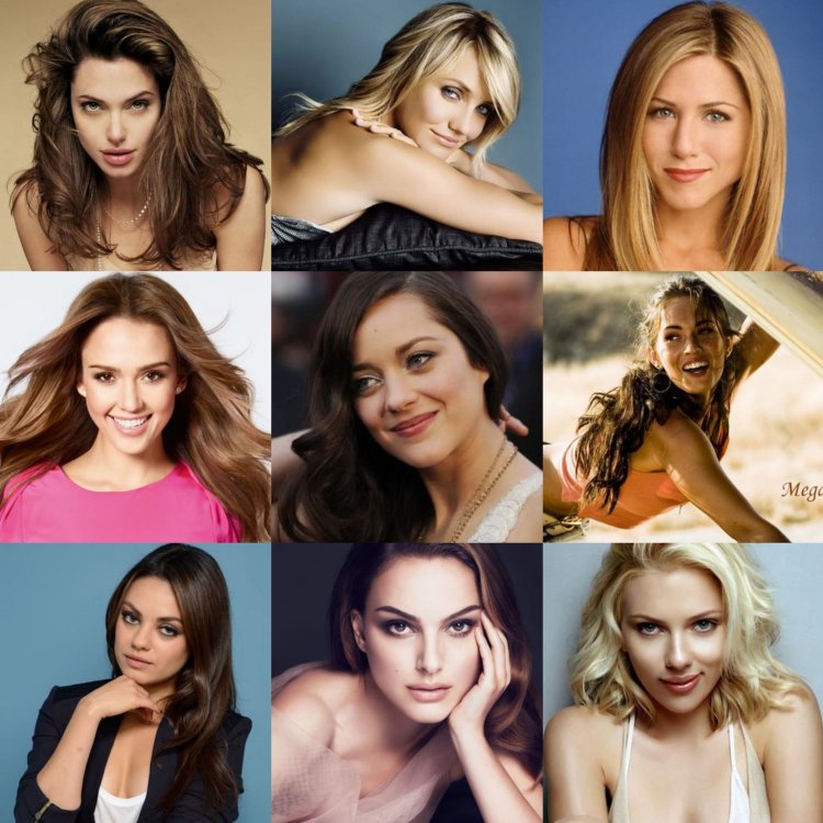 Hollywood actresses collage
