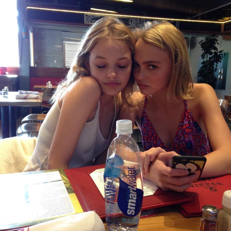 Lily-Rose Depp and her friend