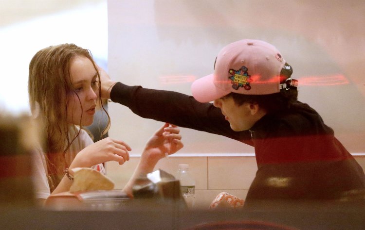 Timothée Chalamet and Rose Depp