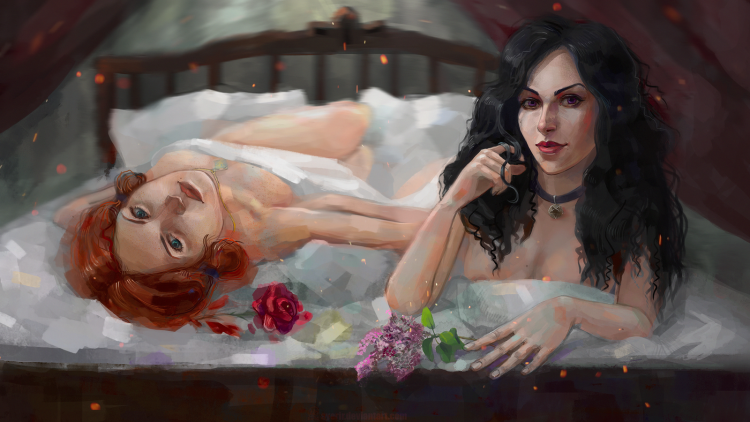 Triss and Yennefer art